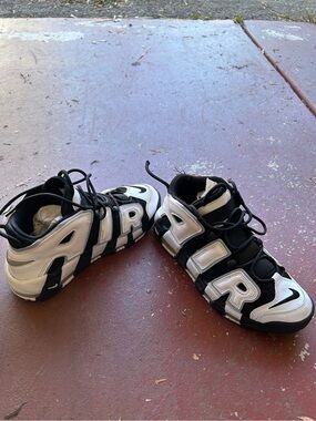 Nike Black and White AIR Logo Athletic Sneakers